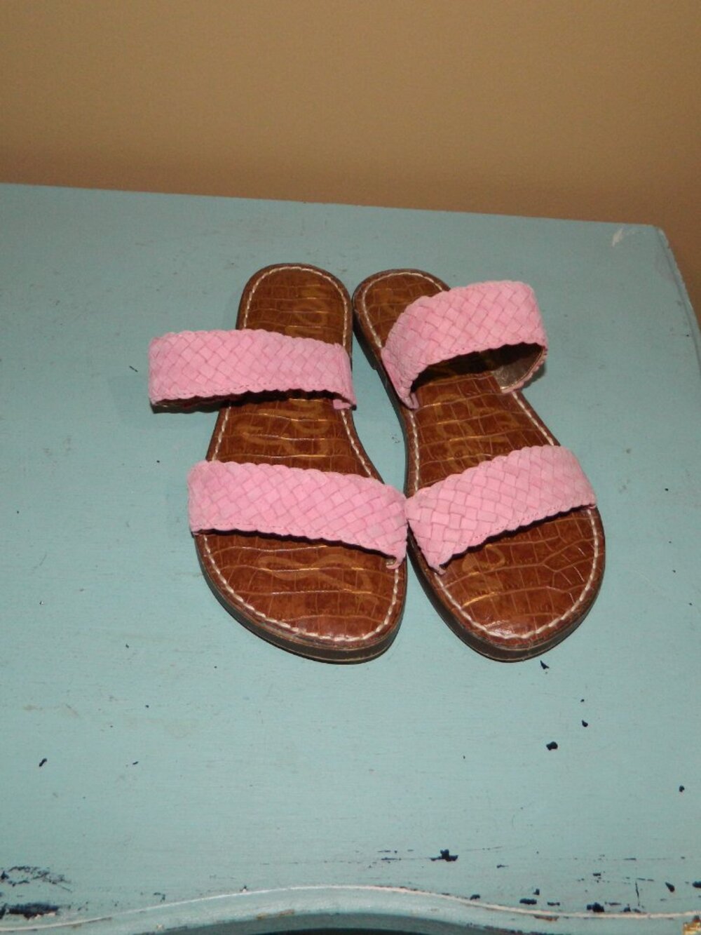 Sam Edelman Gala 2 Braided Basketweave Slides Sandals Sz 6 - Picture 3 of 5